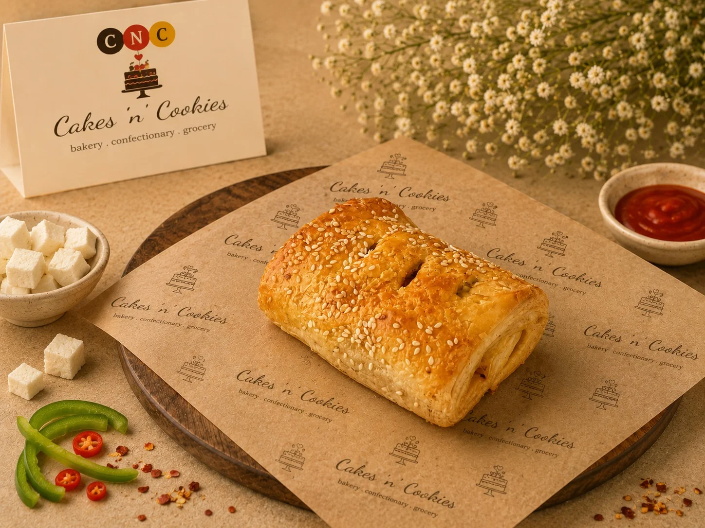Golden Veg Puff Patty